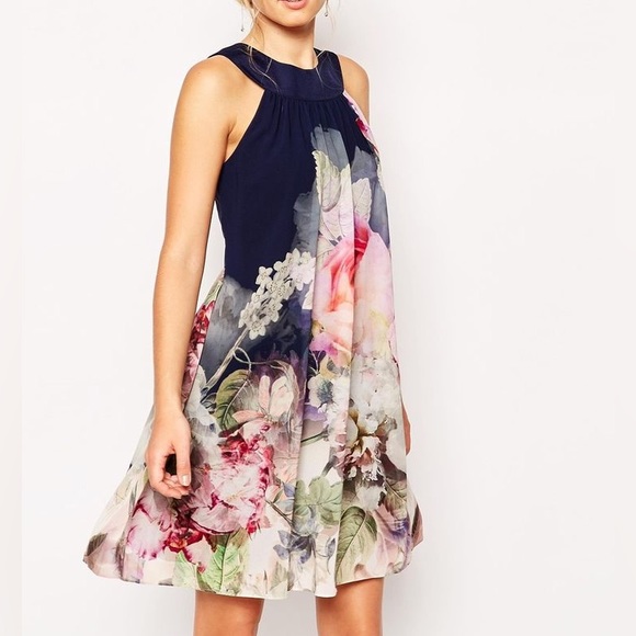 Ted Baker Floral Dress - Size 2 - Picture 1 of 5